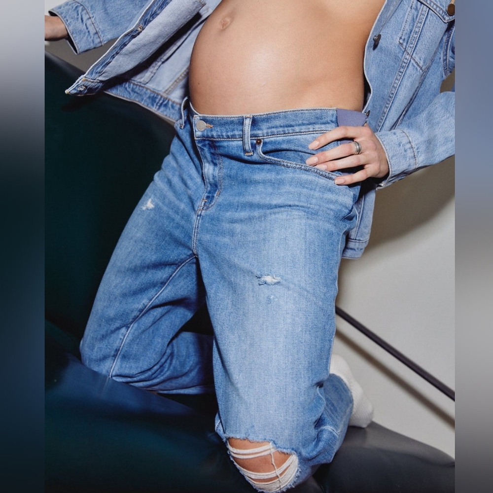 Hatch the distressed Boyfriend Maternity Jean, 29